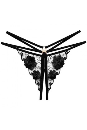 Culottes Dentelle pour Femme Ouvert Slips Confortable Culottes et Slips Dentelle sans Couture String Chic C String Ficelle St