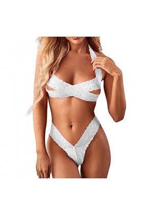 Kwatieh Lingerie Femme Sexy Ensemble 2024 - Saint-Valentine Sexy Erotique Nuisette Babydoll Pyjama Combinaison Femme Babydoll