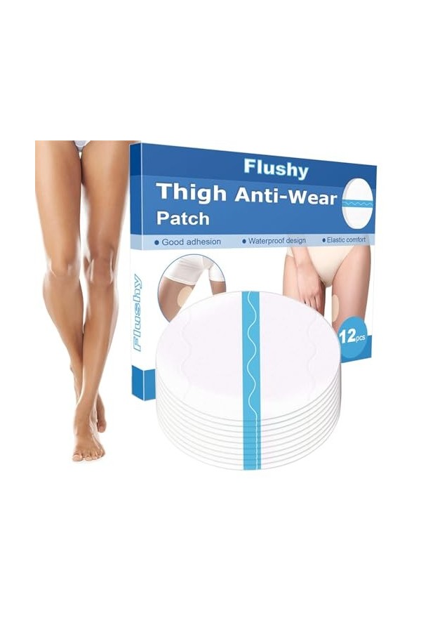 Patch Anti-Usure Cuisse | 12 autocollants de cuisse invisibles pour frottements auto-adhésifs | Autocollants anti-friction po