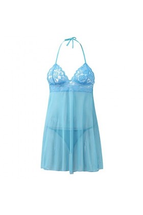 PANPANY Femmes Lace Sexy Sleepwear Robe Soie Lingerie Nuit de Nuit sous-vêtements Plus Taille Lingerie Grande Taille Nuisette