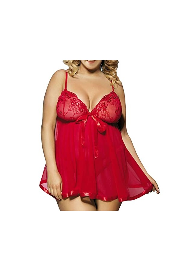 Lingerie Femme Sexy Ensemble Homme Sexy Hot y20.k Pyjama Sexy en Dentelle pour Femme Body Ouvert Sexy Hot Red, M 