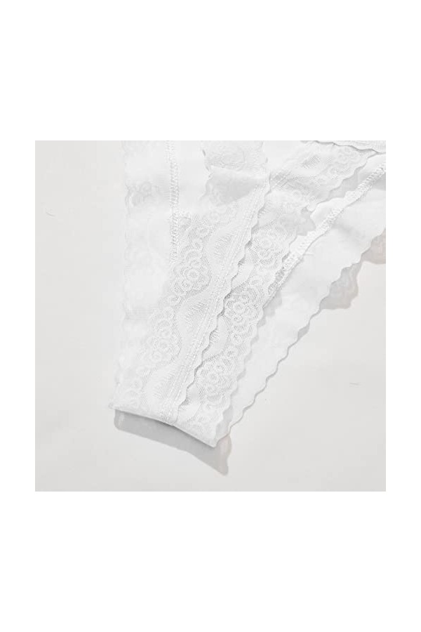 Culottes Dentelle Respirant pour Femmes Tanga Strings Sexy en Dentelle pour Couture Femme Sexy Chic Coquine Hot Tanga Femme S