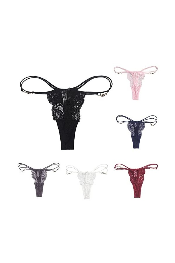 String Ouvert à lentrejambe Femme Culotte Tanga String Ouvert Hot Jolie Dentelle Florale Culotte Femme String Femme Sexy Chi