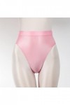 Ncenglings Slip Jetable Culotte Taille Haute Transparente et Sexy et Lisse Body Gainant Plat Extra Fort Pink, L 