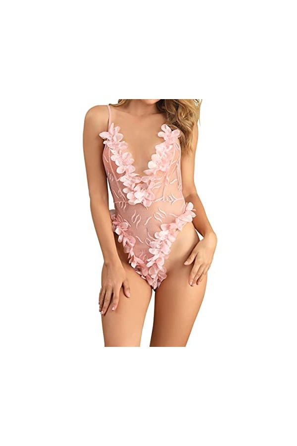 Lingerie Femme Sexy Ensemble Sissy Érotique Babydoll Ouverte Dos Nu Nuisette Mini Robe Sexy De Nuit en Lingerie Transparentes