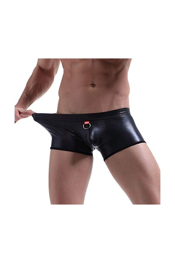 Lingerie Femme Sexy Ensemble Homme Sexy Hot y26k Imitation sexy mens Pants laque sous-vêtements en cuir bagues en cuir simple