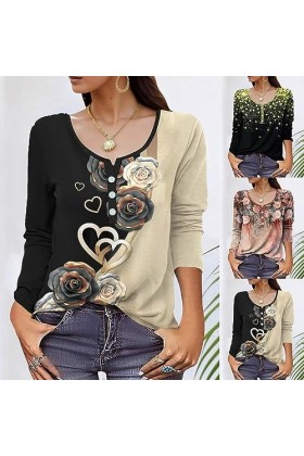 Gefomuofe Sweat-shirt à manches longues pour femme - Col rond - Automne - Hiver - Grandes tailles - Avec lettres - Hauts à ma