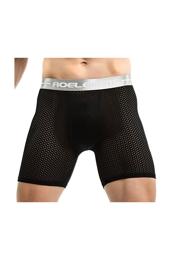 String Homme Sexy Hot Dentelle Slips Boxer Les hommes sexy dehors courir des pantalons serrés respirants confortables boxeurs