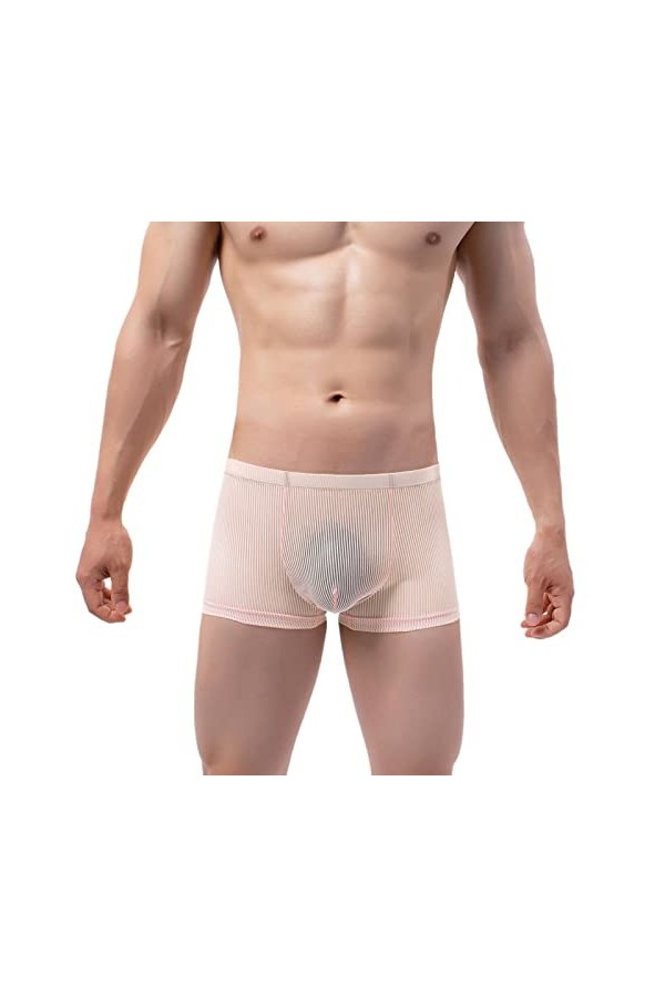 Générique String Homme Sexy Hot Dentelle Slips Boxer Hommes Solide Couleur Sexy Respirant Taille Basse Tricoté Robes Capuche 