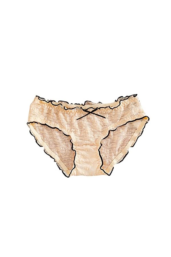 Grande Taille Femme Culottes Invisible Lingerie Femmes Sexy Culotte Hipster Confortable Taille Femmes Crochet Dentelle Sexy C