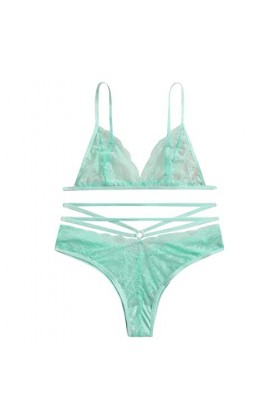 Lingerie Sexy Femme Grande Taille Brassière Costume fendu en dentelle à trois points de lingerie sexy pour femmes Pyjama Sexy