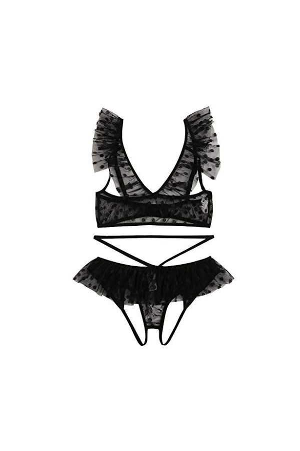 Ensemble Soutien Gorge et String Femme Dentelle Lingerie Sexy Ensemble Sexy Vêtements De Nuit Erotique sous-Vetements 2 Pièce