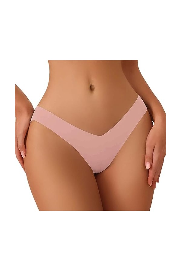 Shorts pour Femme Couleur Unie Pantalons Triangle Taille Haute Culottes Stretch Slips en Pur Coton et Soie Culotte Elasticité