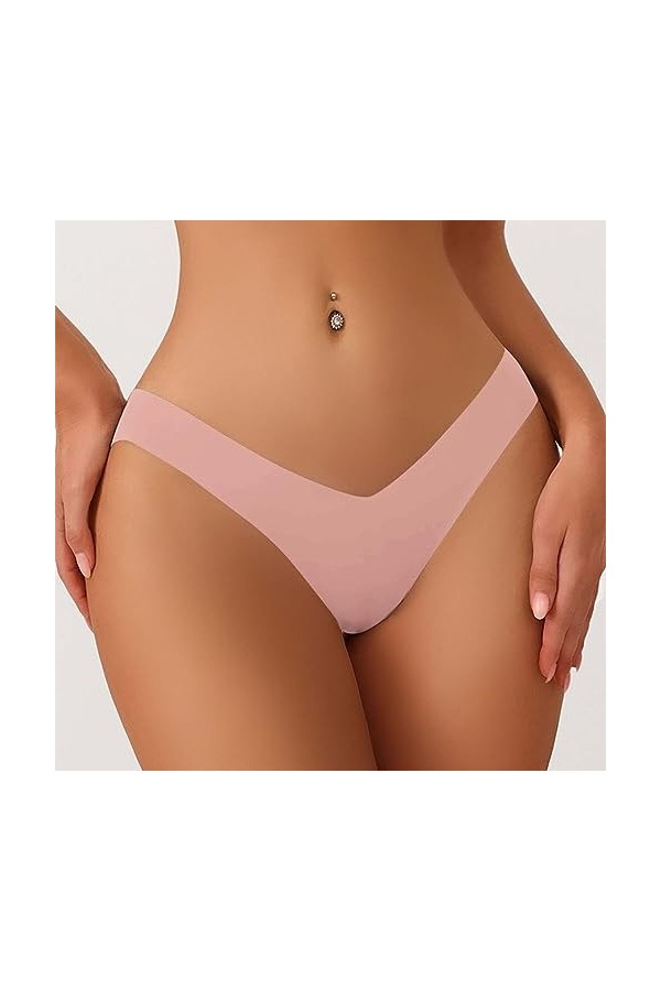 Shorts pour Femme Couleur Unie Pantalons Triangle Taille Haute Culottes Stretch Slips en Pur Coton et Soie Culotte Elasticité