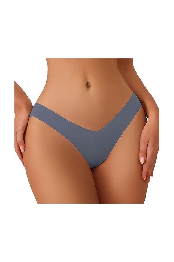 Culotte pour Femme Taille Haute Shorts en Pur Coton et Soie Pantalons Triangle Stretch Slips Couleur Unie Elegant Coton Sexy 