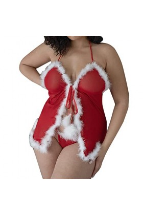 Noël Les Cadeaux danniversaire Ouverte Nightwear Coquine Hot Femme Lingerie Sexy Lace de Confort Push Up Sein Culottes Strin