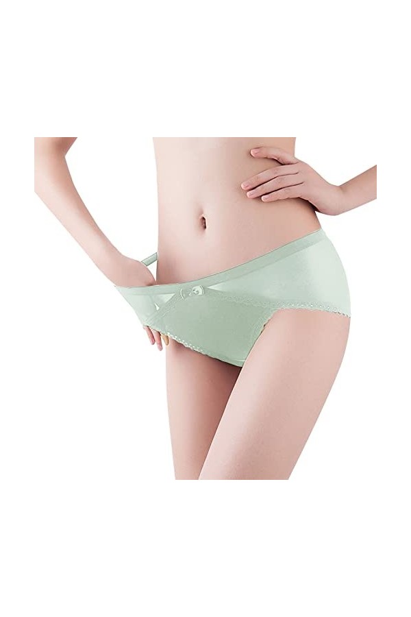 Culotte Femme Coton Doux Slip Sexy en Dentelle Slip Taille Basse en Doux Qui épouse Les Hanches Femmes Crochet Dentelle Sexy 