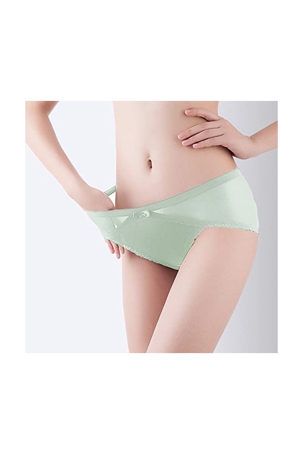 Culotte Femme Coton Doux Slip Sexy en Dentelle Slip Taille Basse en Doux Qui épouse Les Hanches Femmes Crochet Dentelle Sexy 