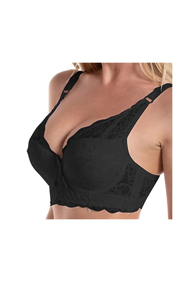Générique Lingerie Sexy Femme Body Dentelle sous Hot Soutien-Gorge froncé en Dentelle Sexy pour Femme avec Bretelles réglable
