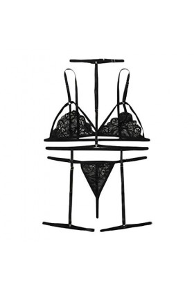 Lingerie Sexy Ensemble Femme 2 Pièce Ensemble Soutien Gorge et String Sexy Vêtements De Nuit Erotique sous-Vetements Dentelle