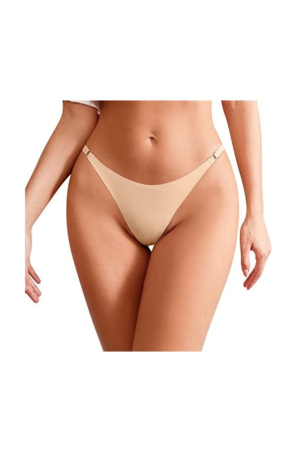 Tanga-Strings Tanga pour Femme Sexy Slip Respirant en Dentelle Culottes Taille Haute Léopard Lingerie en Coton Croisées Panti