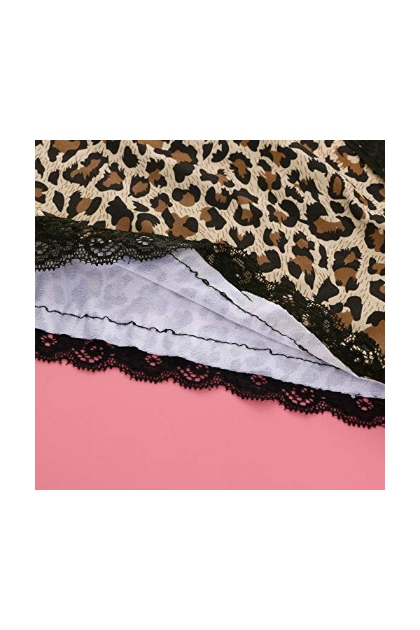 UOWEG Tank Leopard sous-vêtements Femmes Sexy Sheer Print Dentelle sous-Marine Dentelle translucide Sexy Lingerie Combinaison