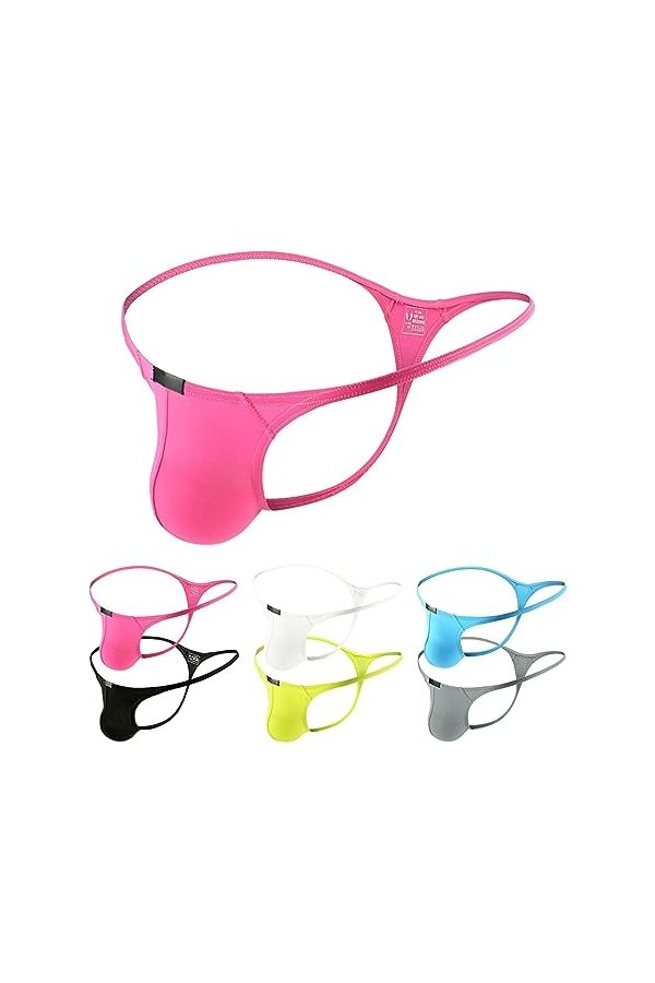 Strings pour Hommes Sexy Low Rise G String Briefs Bulge Pouch Underwear Caleçons Homme