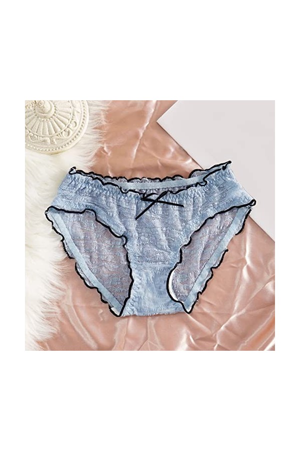 Grande Taille Femme Culottes Invisible Lingerie Femmes Sexy Culotte Hipster Confortable Taille Femmes Crochet Dentelle Sexy C