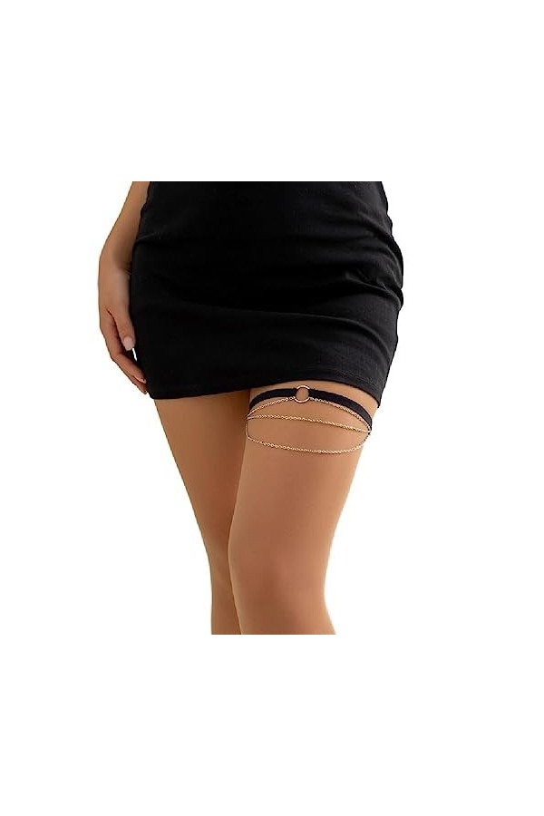 Chaîne Cuisse Simple À Plusieurs Couches Chaîne Jambe Élastique Antidérapante Accessoires Jambe Boîte Nuit Bord Mer Dété pou