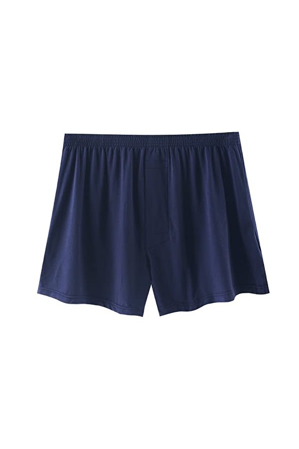 FGUUTYM Ensemble de sous-vêtements plats et respirants pour homme - Coupe ajustée, Marine, L