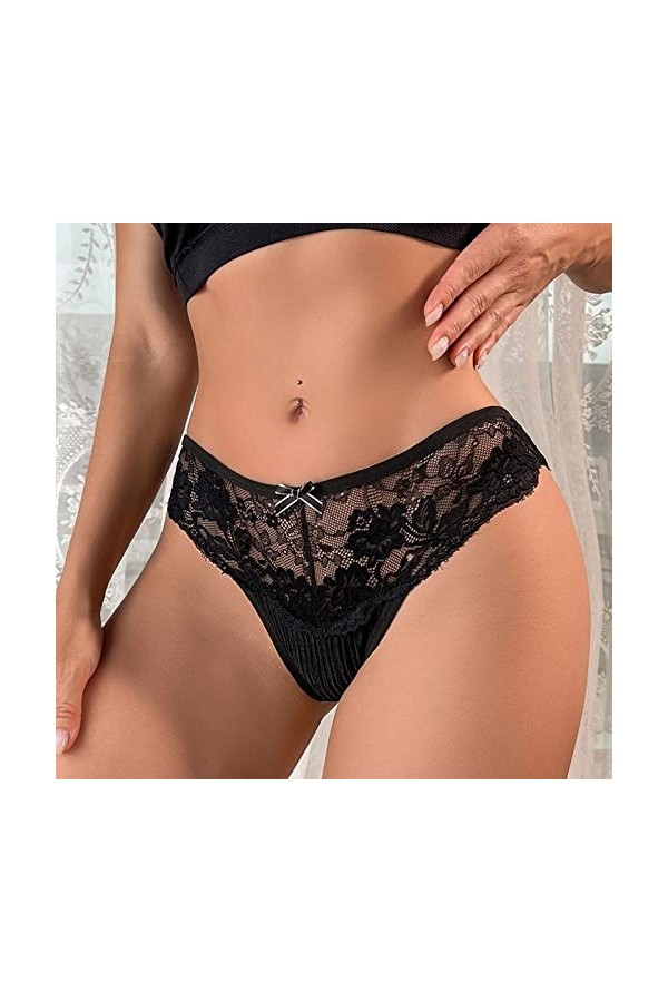 String Femme en Pur Coton et Soie Slips Stretch Pantalons Triangle Elasticité Culottes Taille Haute Soiree de Absorbante Mens