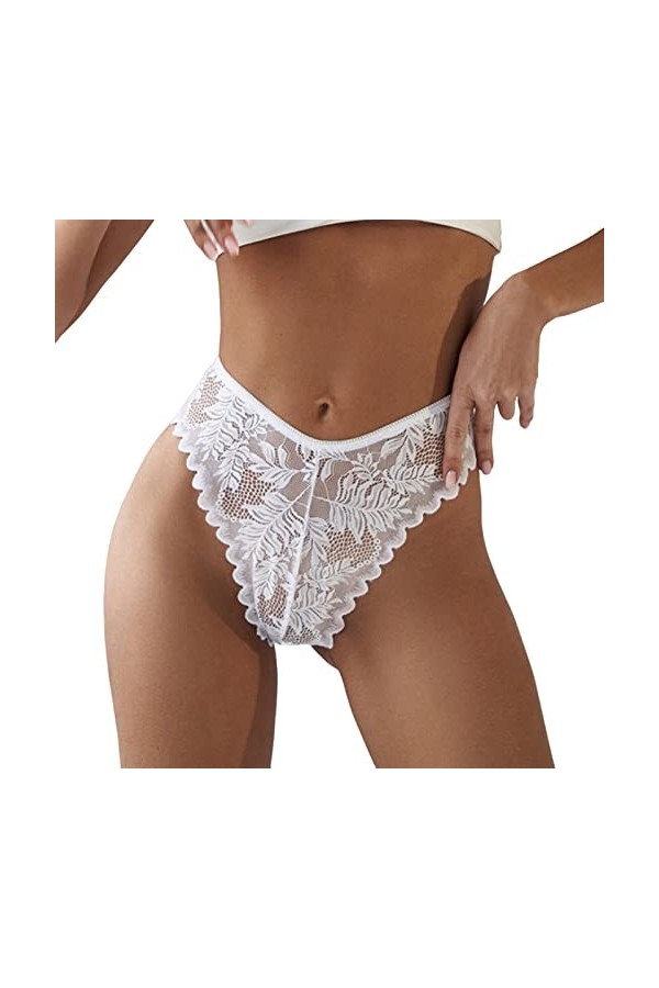 Femme Culotte Dentelle Sexy Culotte Tanga String Ouvert Culotte Classique Slip Élégant Culotte sous Vetements Chic Hot Érotiq