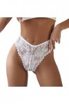 Femme Culotte Dentelle Sexy Culotte Tanga String Ouvert Culotte Classique Slip Élégant Culotte sous Vetements Chic Hot Érotiq