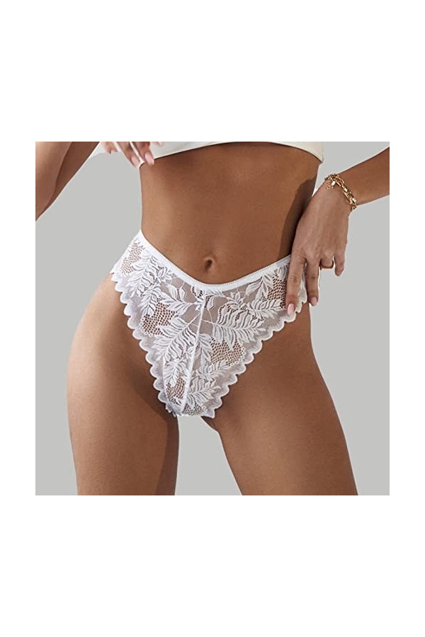 Femme Culotte Dentelle Sexy Culotte Tanga String Ouvert Culotte Classique Slip Élégant Culotte sous Vetements Chic Hot Érotiq