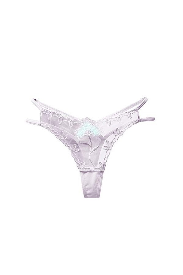 UOWEG Thong Femmes Thong Dames sous-vêtements Culottes Culottes Sexy Dentelle Lingerie Sexy Bleu White, One Size 