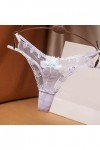 UOWEG Thong Femmes Thong Dames sous-vêtements Culottes Culottes Sexy Dentelle Lingerie Sexy Bleu White, One Size 