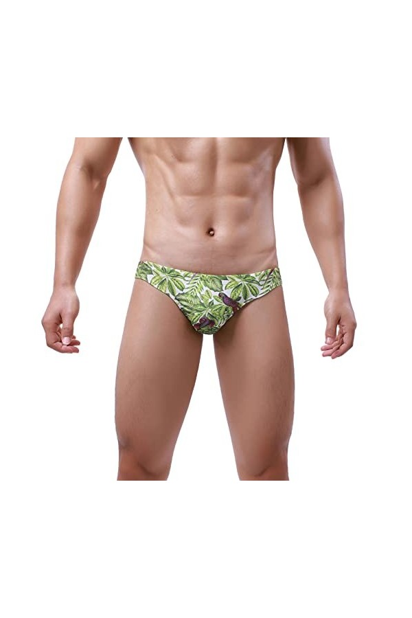 Knickers Sexy Ride Up Sous-vêtements en caoutchouc pour homme, vert, XXL
