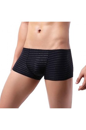 String Homme Sexy Hot Dentelle Slips Boxer Taille Boxer Sous-vêtements bas rayures pour hommes reliefs mode couleur tendance 