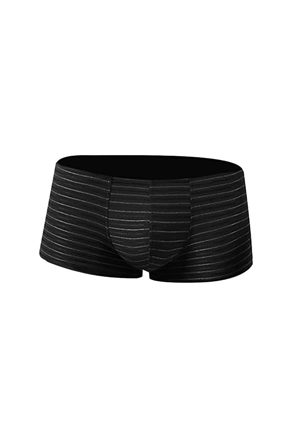String Homme Sexy Hot Dentelle Slips Boxer Taille Boxer Sous-vêtements bas rayures pour hommes reliefs mode couleur tendance 