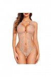 Générique Lingerie Sexy Femme Femmes 1 Pièce Lingerie Sexy Dentelle Body Deep V Teddy Nuisettes S ~ XXL Lingerie Maillot De B