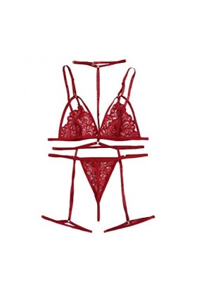 Lingerie Sexy Ensemble Femme 2 Pièce Ensemble Soutien Gorge et String Sexy Vêtements De Nuit Erotique sous-Vetements Dentelle