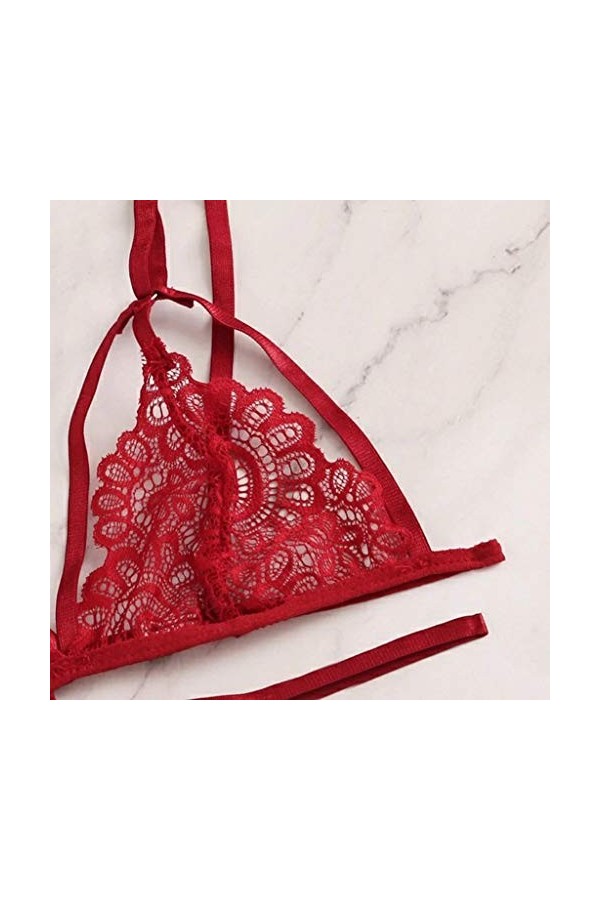 Lingerie Sexy Ensemble Femme 2 Pièce Ensemble Soutien Gorge et String Sexy Vêtements De Nuit Erotique sous-Vetements Dentelle