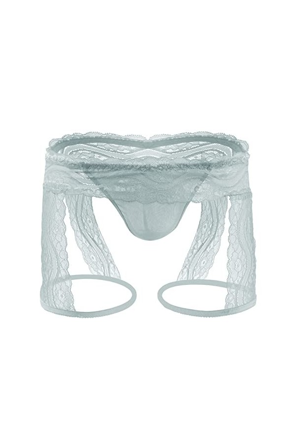 LDadgf Ensemble lingerie sexy pour adulte avec jarretière, Blanc., M