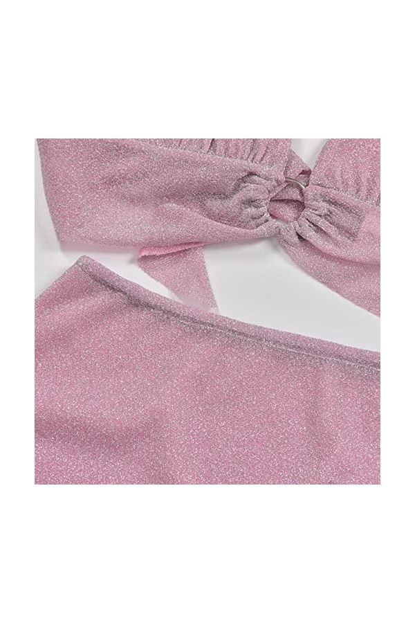 Générique Robe Stretch pour Femme sans Manches Fun Lingerie Sexy Dos Ouvert Nombril Ouvert à Lacets Ensemble de Jupe en Soie 