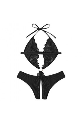 Générique Femmes Dentelle Profonde col en V Sexy Lingerie Body Une pièce vêtement sous-vêtements Robe Sexy Coquine Ouverte B