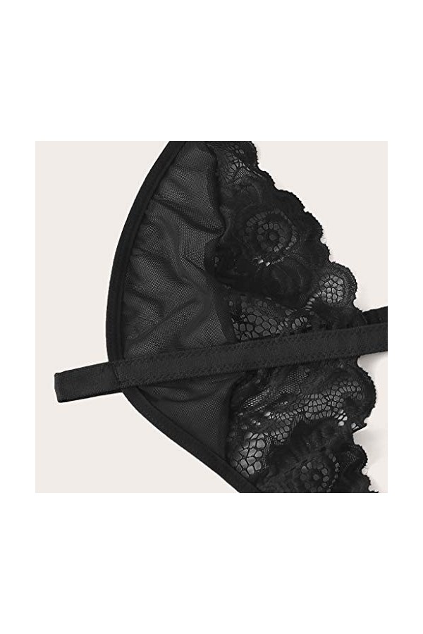 Générique Femmes Dentelle Profonde col en V Sexy Lingerie Body Une pièce vêtement sous-vêtements Robe Sexy Coquine Ouverte B