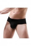 Sous-vêtements pour homme - Sexy - Sport - Respirant - Taille basse - Avec anneau de flèche, Noir , L