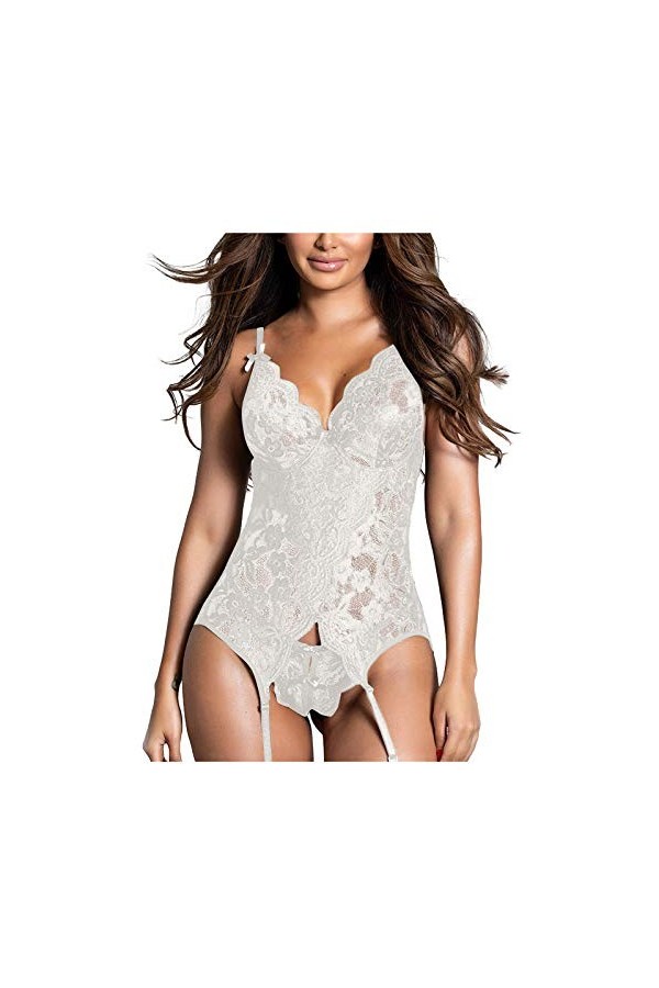 Lingerie sexy pour femme - Costume de cosplay - Lingerie ouverte - Nuisette sexy - Lingerie érotique - Sleepwear - Dentelle r