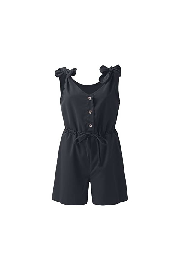 Ghemdilmn Costume danime pour femme - Combinaison sexy - Col en V - Boutonné - Pantalon court - Sexy - Dentelle, gris, M