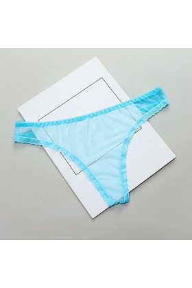 Générique Shorts Culottes pour Femmes Maille Arc Brodé Transparent String Sexy sous-Vêtements Dos Bandage Évider Culotte Stri